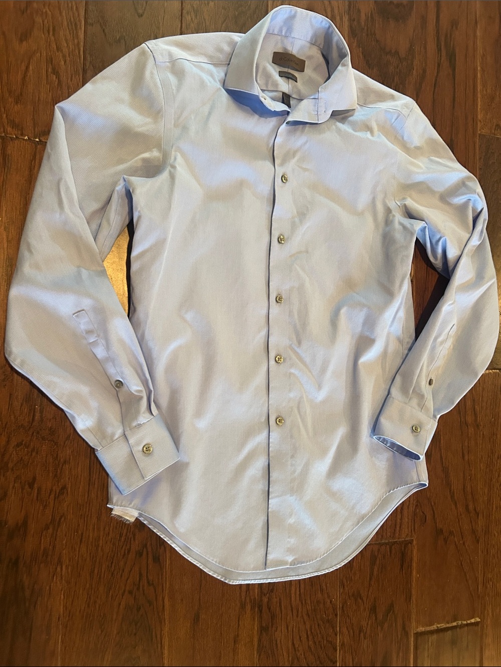 Calvin Klein Slim Fit No Iron Light Blue Men's Dress Shirt